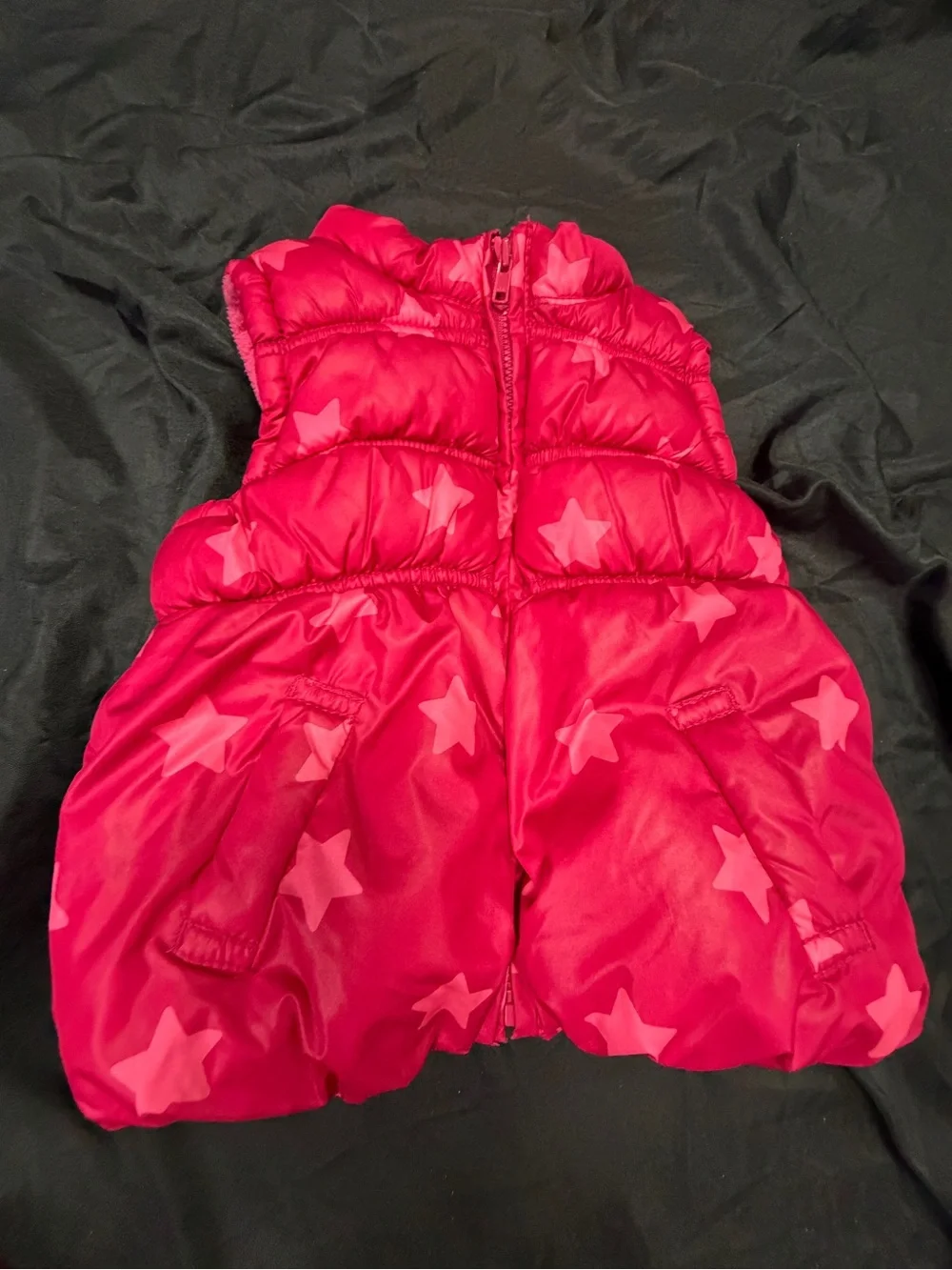 Old Navy Star-Print Puffy Vest - Bright Pink